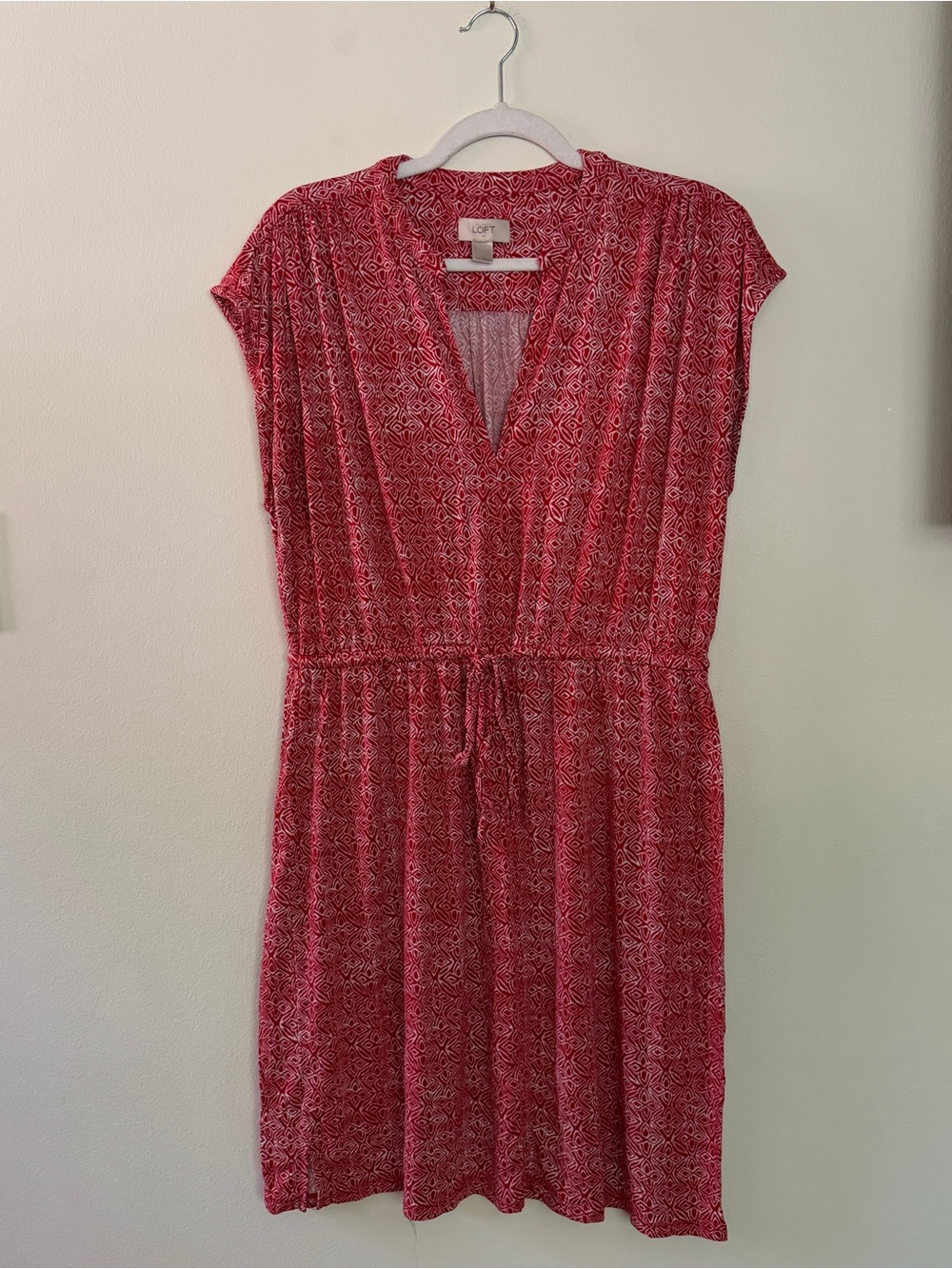 LOFT | Casual V-Neck Drawstring Dress